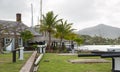 Antigua, Caribbean islands, English harbour international preserve area. view with sailing boats a Royalty Free Stock Photo