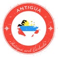 Antigua circular patriotic badge.