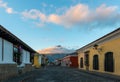 Antigua City and Agua Volcano, Guatemala Royalty Free Stock Photo