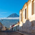 Agua Volcano Morning, Antigua, Guatemala Royalty Free Stock Photo