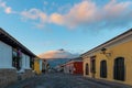 Antigua City Sunrise, Guatemala Royalty Free Stock Photo