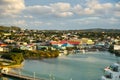 ANTIGUA, Antigua e Barbuda- Panoramic View of Antigua Harbor at Sunset seen from the Cruise Ship