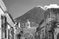 Antigua Guatemala Black and White Royalty Free Stock Photo