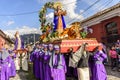 Lent procession in street of Antigua, Guatemala