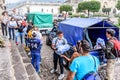 Humanitarian aid after Fuego volcano eruption, Antigua, Guatemala Royalty Free Stock Photo