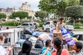 Humanitarian aid after Fuego volcano eruption, Antigua, Guatemala Royalty Free Stock Photo