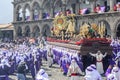 Palm Sunday procession in front of City Hall, Antigua, Guatemala Royalty Free Stock Photo