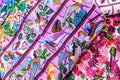 Colorful handwoven Guatemalan indigenous blouses called huipil
