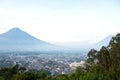 Antigua valley, city and volcano de Agua, Antigua Guatemala Royalty Free Stock Photo