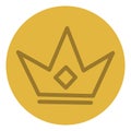 Antigue golden crown, icon icon