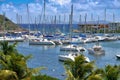 Yacht harbour in St Martin Royalty Free Stock Photo