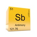 Antimony chemical element symbol from periodic table Royalty Free Stock Photo