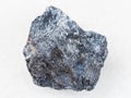 antimony ore (Stibnite) stone on white