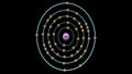 Antimony or Stibium element with Electron shell structure