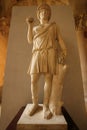 Antinous as Aristaeus statue at Louvre museum in Paris
