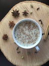 Antioxidant and digestion chai tea latte