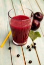 Antioxidant smoothie with fruits and vegetables for detox Royalty Free Stock Photo