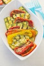 Antipasti - courgette, pepper, sun dried tomatoes Royalty Free Stock Photo