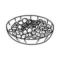 Antipasto Salad Icon. Doodle Hand Drawn or Outline Icon Style