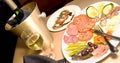 Antipasto and Wine Royalty Free Stock Photo