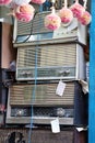 Old antique radio. Preparation for Mahalaya.