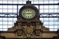 Antiquated clock in Frankfurt railway station Royalty Free Stock Photo