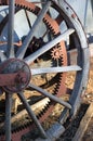 Close up or abstract of vintage agricultural machinery Royalty Free Stock Photo