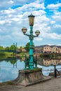 Antiquated lamppost at Exeter Quay Royalty Free Stock Photo