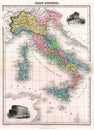 Antique 1870 Map of Ancient Italy