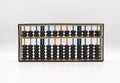 Antique abacus on white