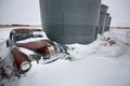 Antique abandoned car pontiac