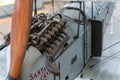 Antique aircraft engine from the time of the discoverers