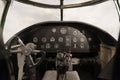 Antique airplane cockpit Royalty Free Stock Photo