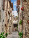 Antique alley in Bevagna, Umbria, Italy Royalty Free Stock Photo