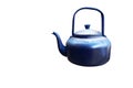 Antique aluminum water kettle Had been used already on white background Royalty Free Stock Photo