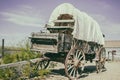 The antique american cart in old western city Royalty Free Stock Photo