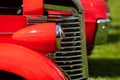 Antique American red pickup car front Royalty Free Stock Photo