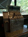 The antique ancient cash register Royalty Free Stock Photo