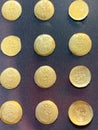 20 dinars of struck gold from Bactria Afghanistan on display at the British Museum in London