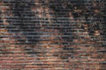 Antique Ancient Old Dirty Red Brick Wall on the Urban Street. Royalty Free Stock Photo