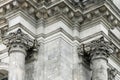 Antique architecture, coulumns / historic building detail Royalty Free Stock Photo