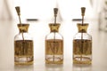 3 antique artistic perfume bottles