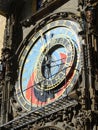 Antique astronomical clock in Prague. Vintage dial Royalty Free Stock Photo