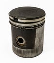 Antique automotive cast iron piston and rings Royalty Free Stock Photo