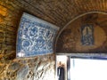 Antique Azulejo Ceramics Retro Macau Santiago Hotel Entrance Ancient Vintage Portuguese Macao Delft Heritage China Ceramic Tile