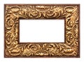 Antique baroque style golden picture frame. vintage background