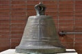 antique bell 18th century of bronze on cathedral