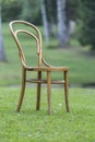 Antique Bentwood chair. Vintage furniture in the Outdoors