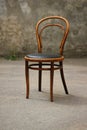 Antique Bentwood Viennese chair with leather Royalty Free Stock Photo