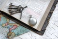 Antique Bible, Watch, and Keys Royalty Free Stock Photo